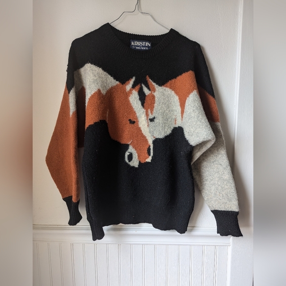 Vintage horse girl sweater - Picture 1 of 6
